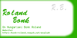 roland bonk business card